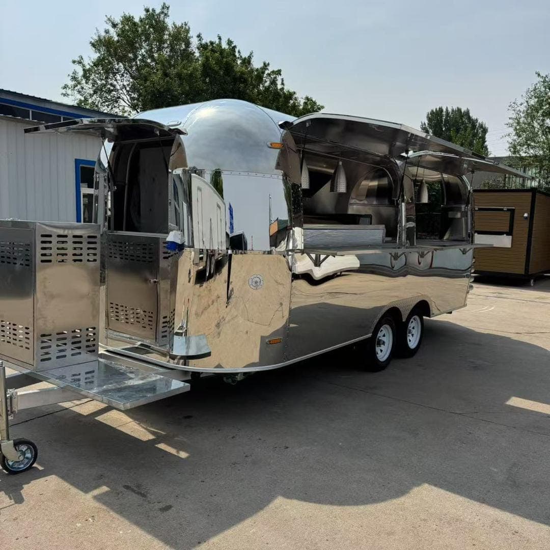 The completed Street Bites trailer open and ready to serve